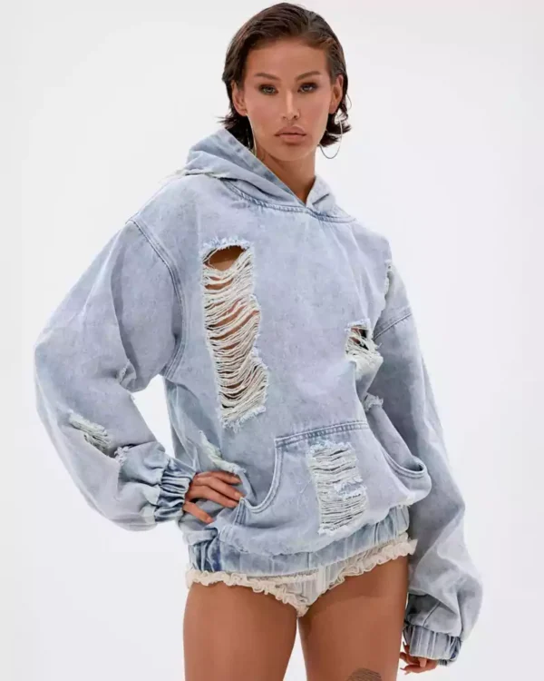 Denim hoodie women Denim hoodie women