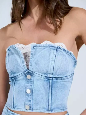 Womens denim corset
